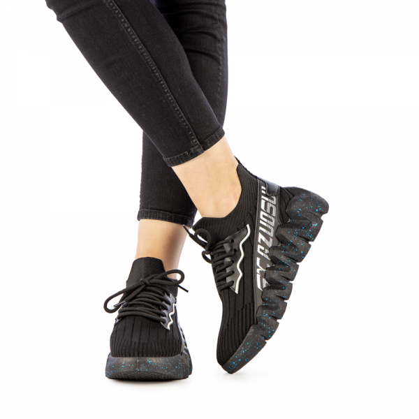 Γυναικεία αθλητικά παπούτσια Britany μαύρα, 3 - Kalapod.gr
